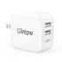 intpw USB Charger, Dual Port 24W Wall Charger, PowerPort 2 with IPS and Foldable Plug for iPhone, iPad, Samsung and More